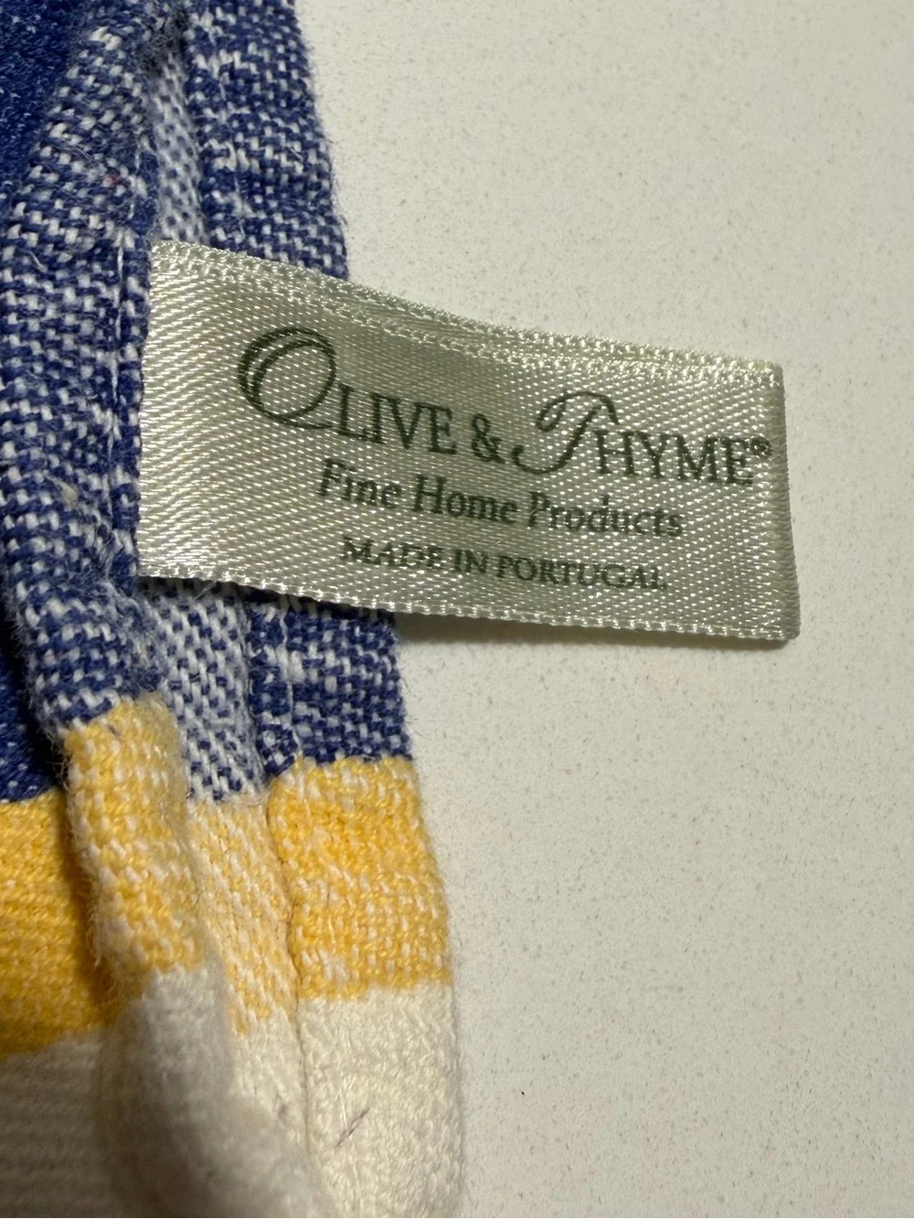 Olive & Thyme Blue and Yellow French Provincial Dish Towel